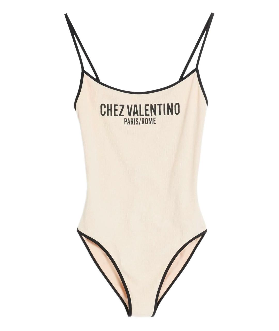 VALENTINO Бежевый полиамидовый купальник, фото 1
