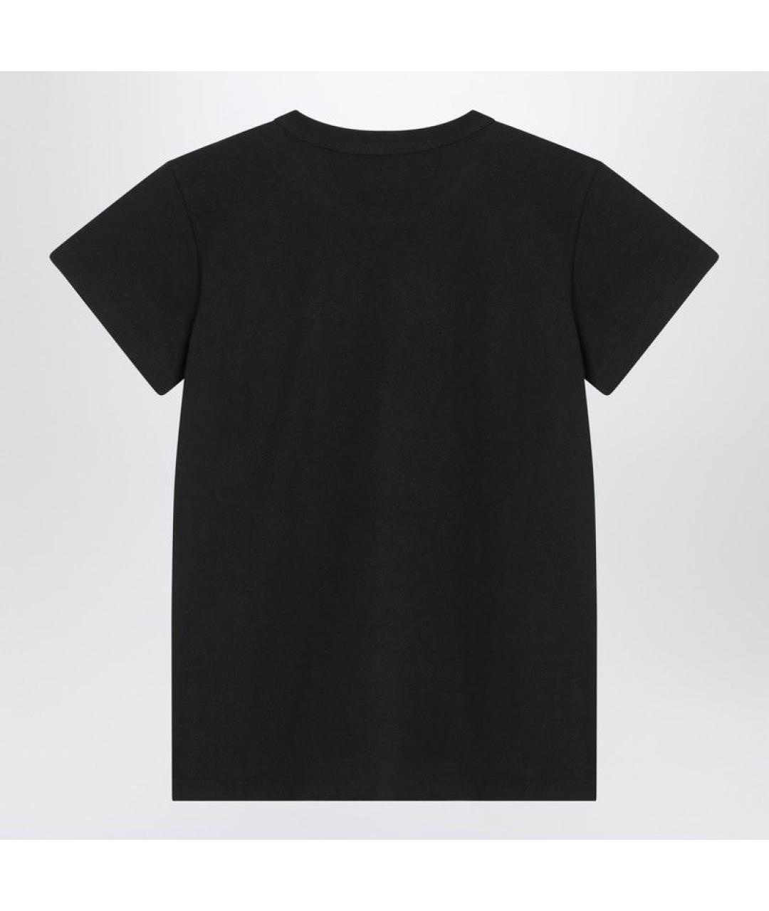 VALENTINO Черная хлопковая футболка, фото 2