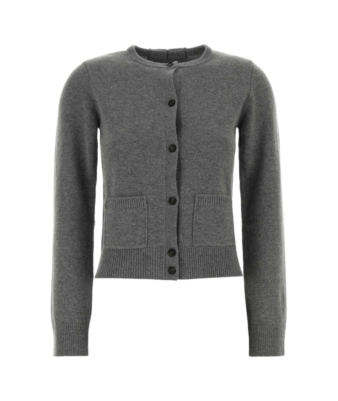 MM6 MAISON MARGIELA Серый шерстяной кардиган, фото 1