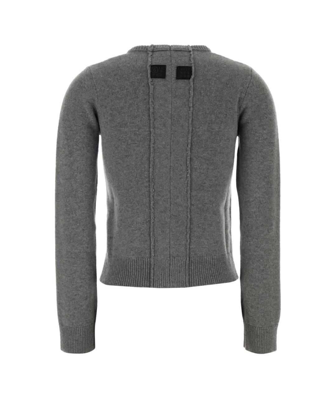 MM6 MAISON MARGIELA Серый шерстяной кардиган, фото 2