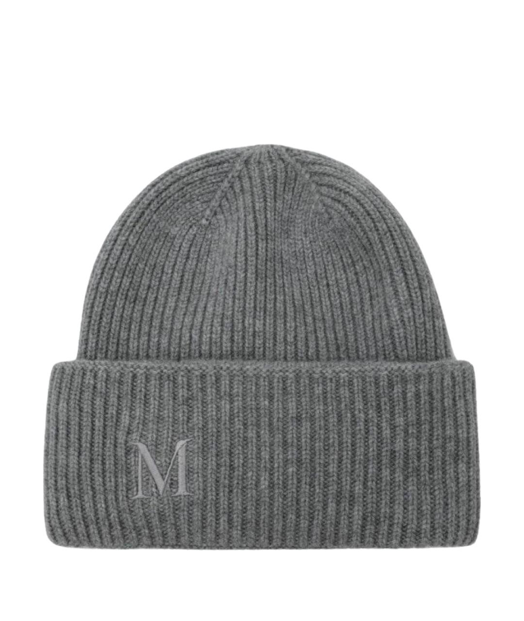 MAX MARA Серая кашемировая шапка, фото 1