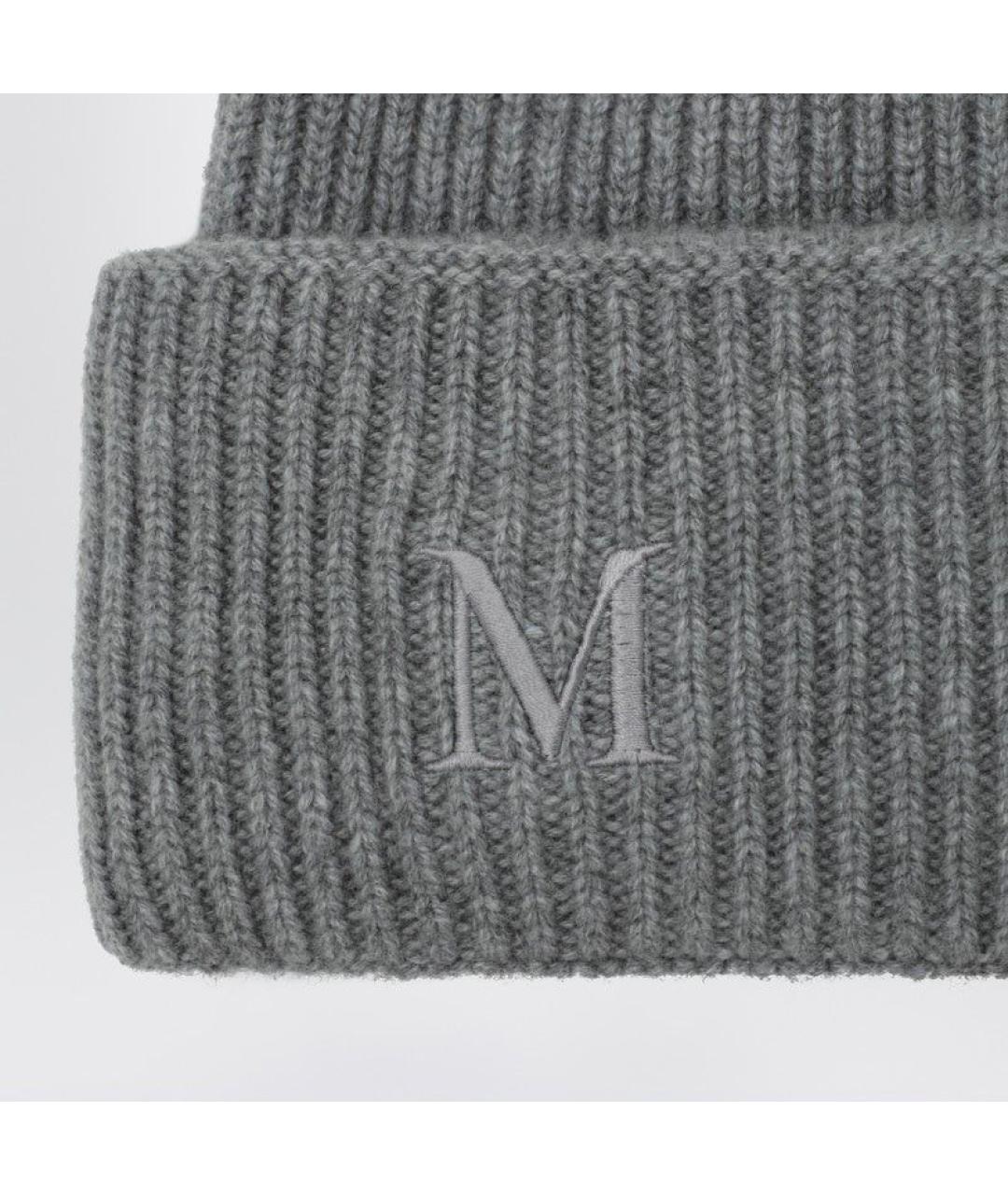 MAX MARA Серая кашемировая шапка, фото 2