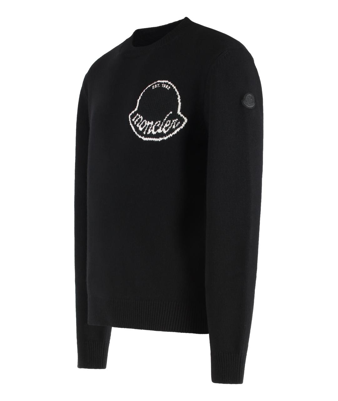 MONCLER Черный шерстяной джемпер / свитер, фото 3