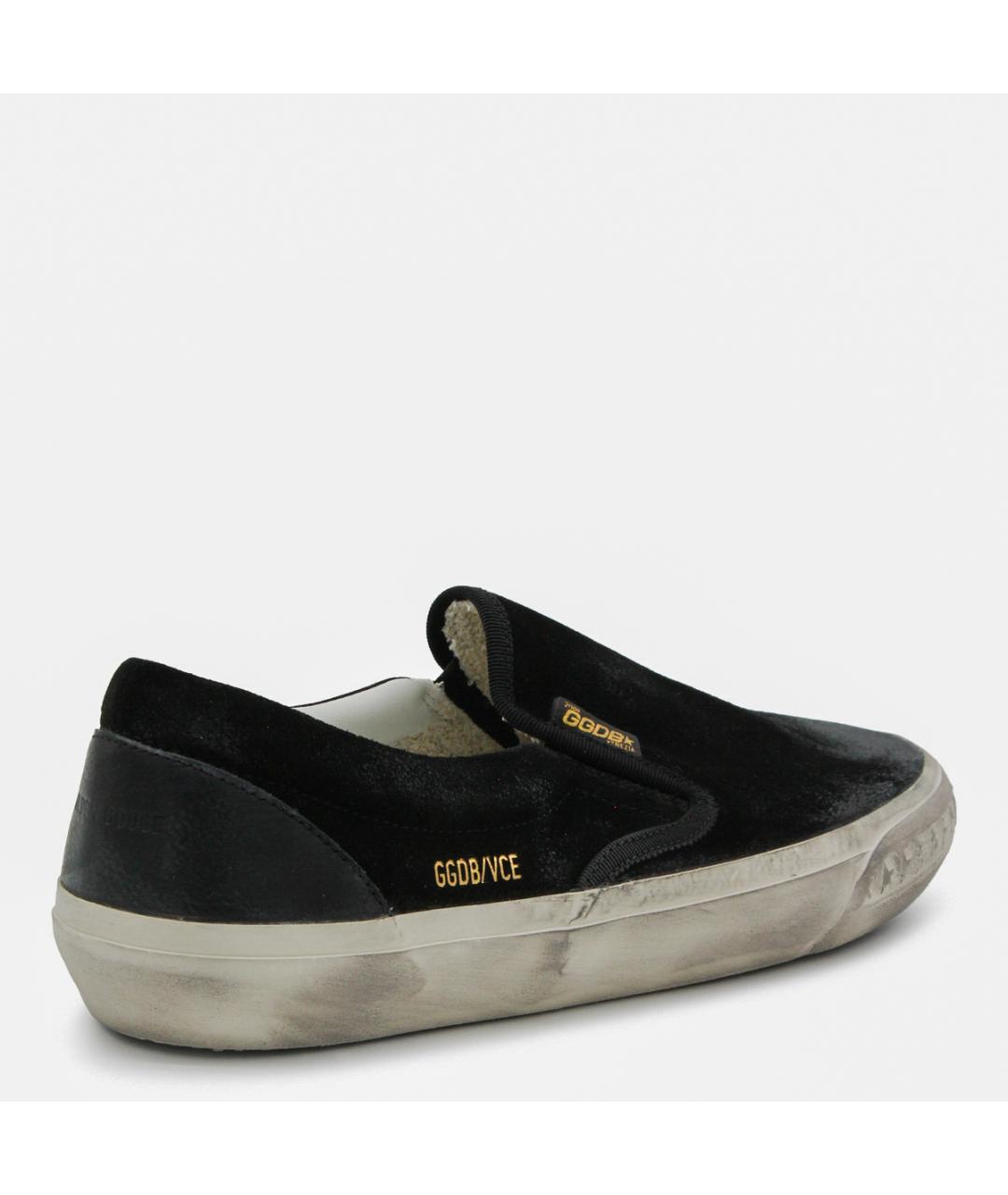 GOLDEN GOOSE DELUXE BRAND Черные замшевые слипоны, фото 3
