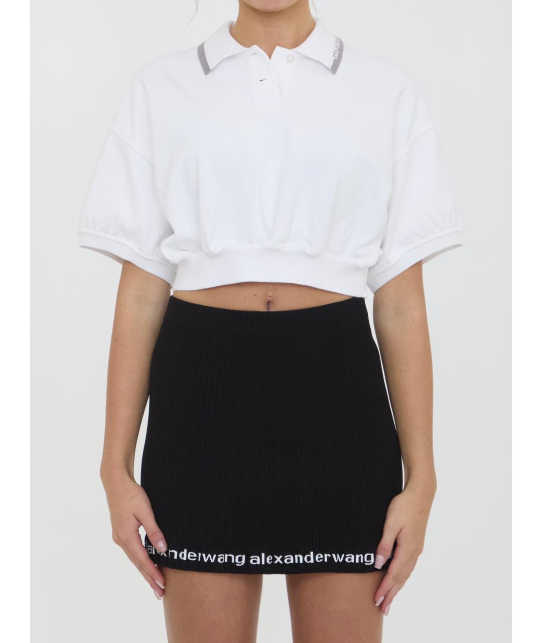 ALEXANDER WANG Белая хлопковая футболка, фото 2