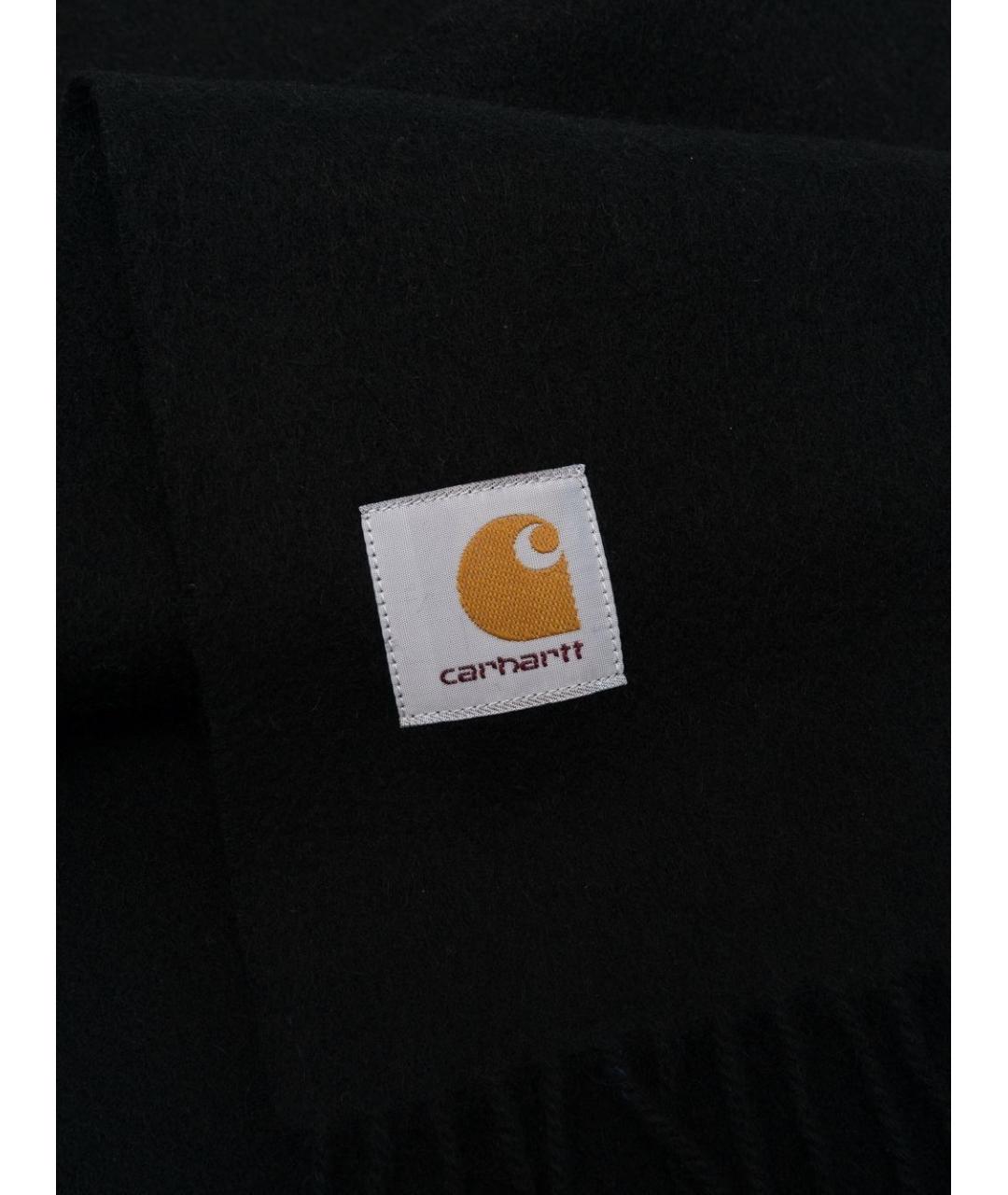 CARHARTT WIP Черный шерстяной шарф, фото 2