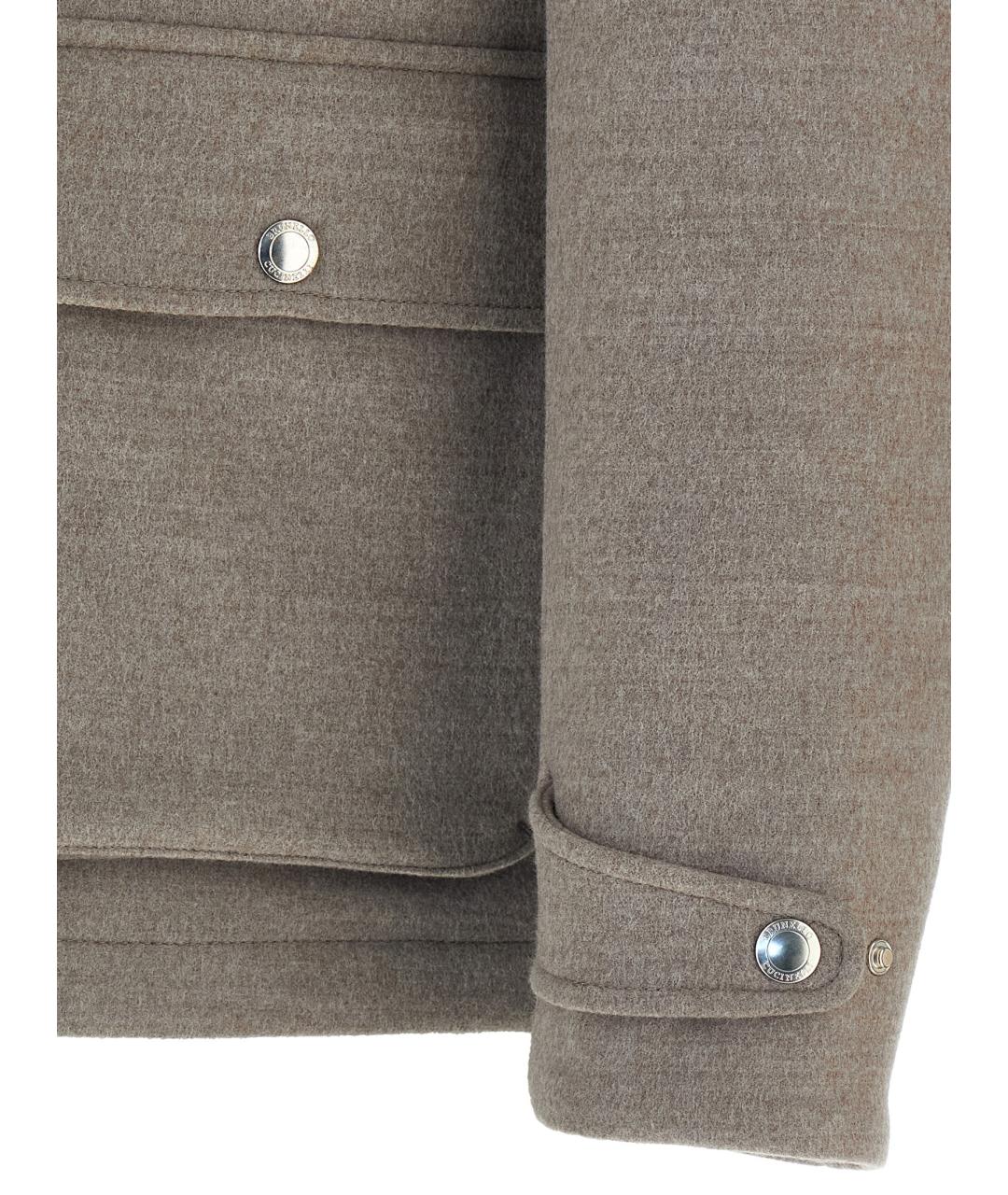 BRUNELLO CUCINELLI Бежевая шерстяная куртка, фото 4