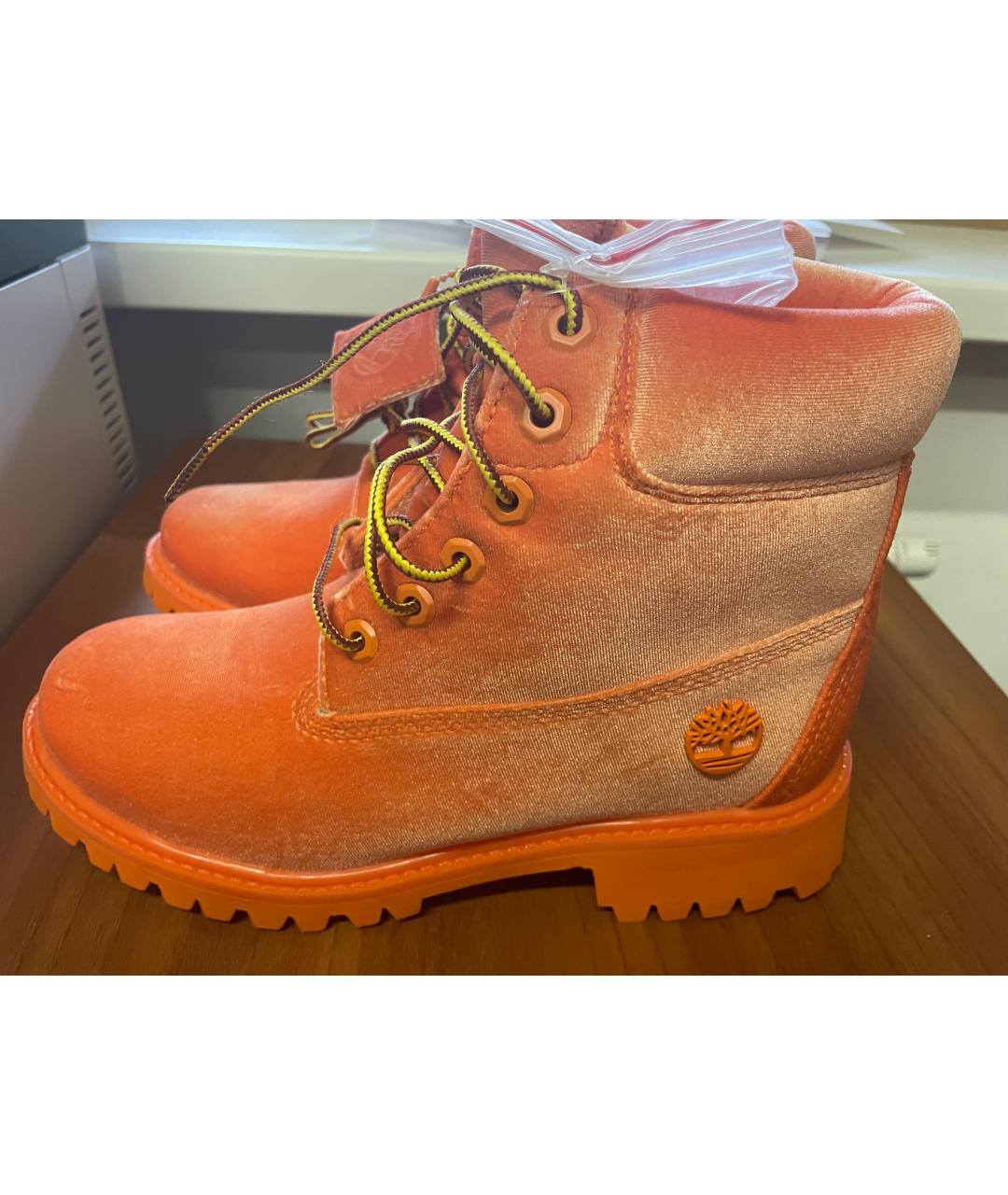 TIMBERLAND Оранжевое замшевые ботинки, фото 5
