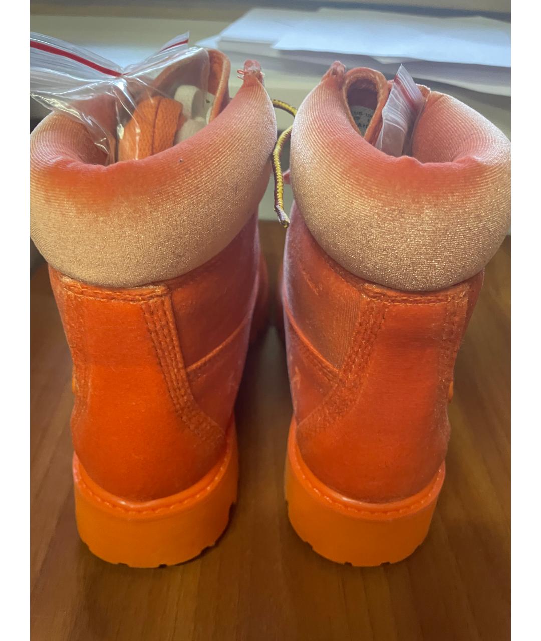 TIMBERLAND Оранжевое замшевые ботинки, фото 3