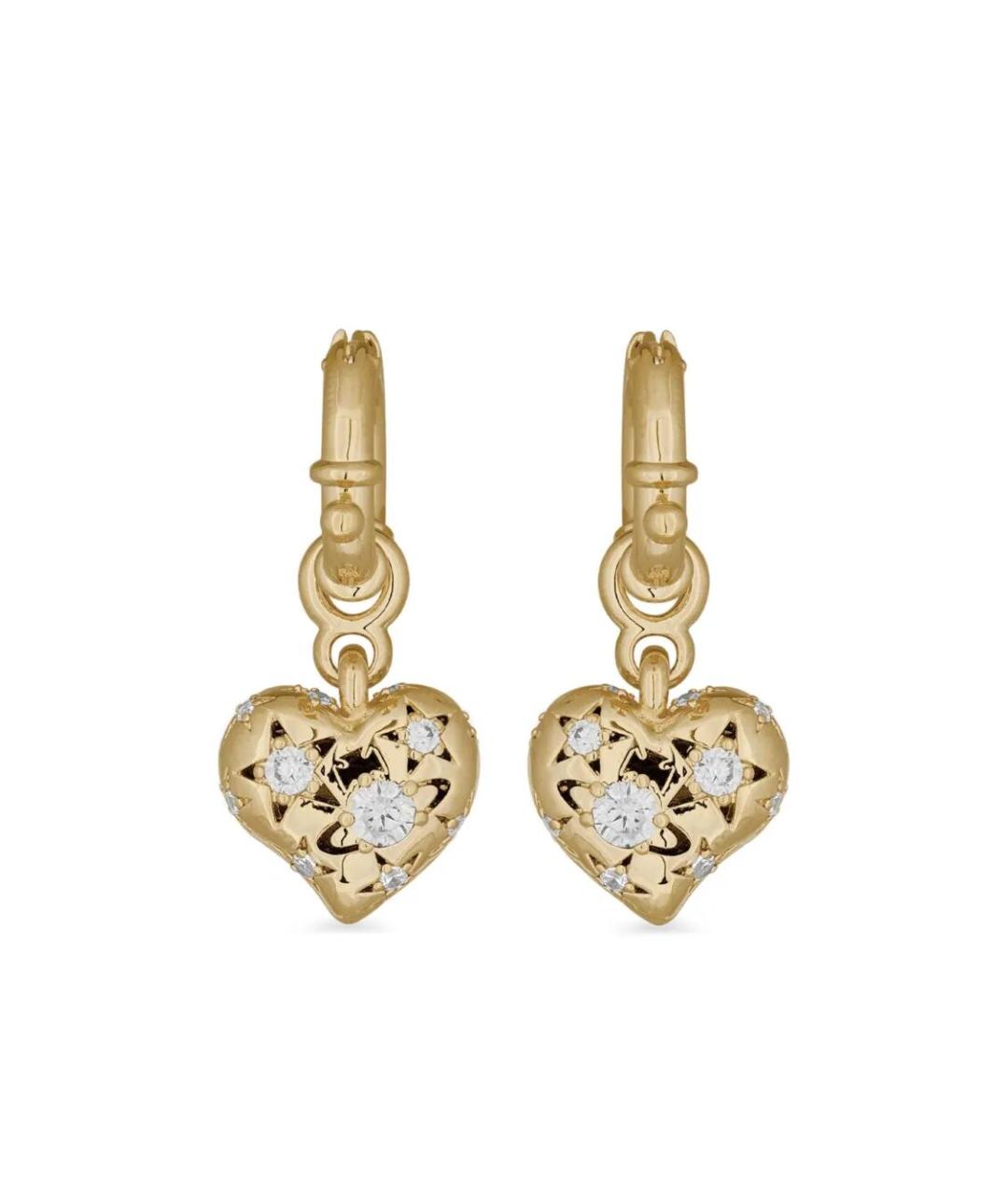 VIVIENNE WESTWOOD Золотые латунные серьги, фото 1