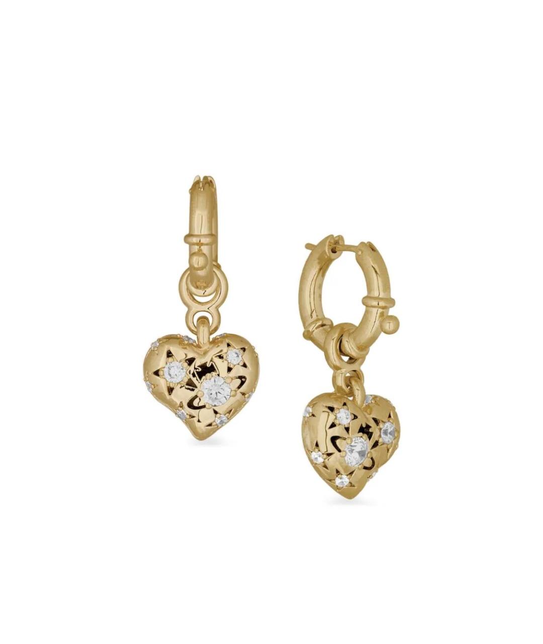 VIVIENNE WESTWOOD Золотые латунные серьги, фото 2