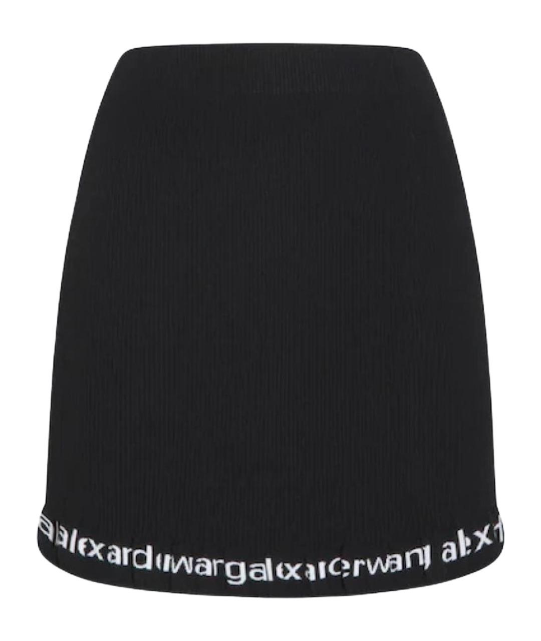 ALEXANDER WANG Черная полиамидовая юбка мини, фото 1