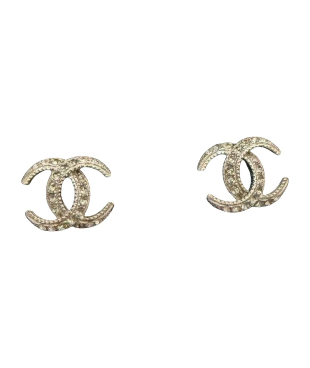 CHANEL Серебряные металлические серьги, фото 1