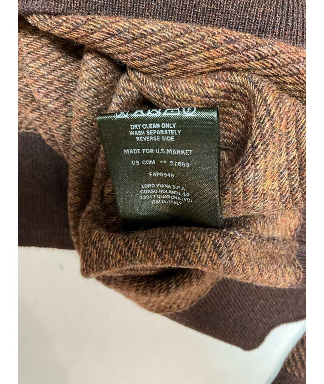LORO PIANA Коричневый кашемировый джемпер / свитер, фото 8