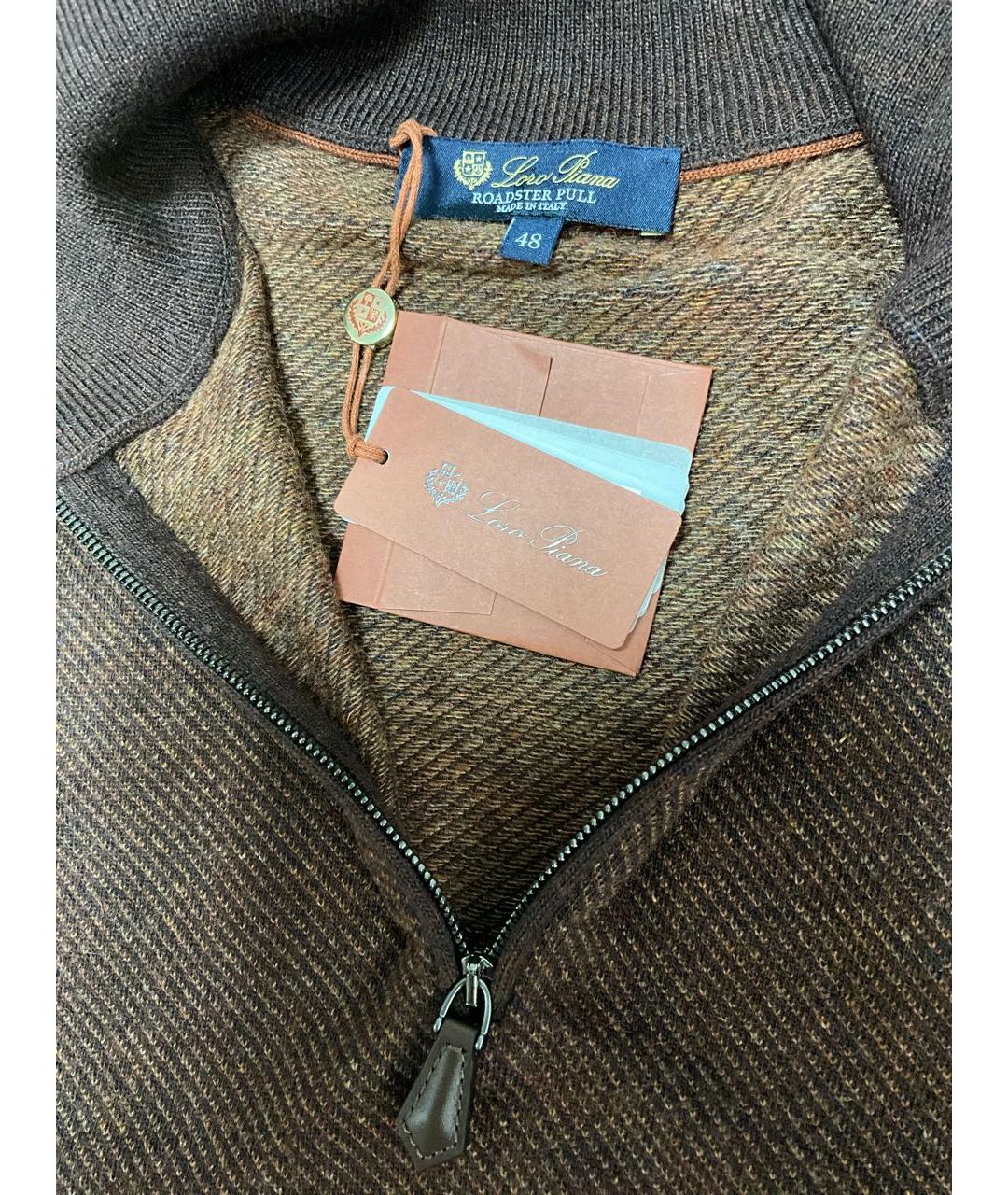 LORO PIANA Коричневый кашемировый джемпер / свитер, фото 5