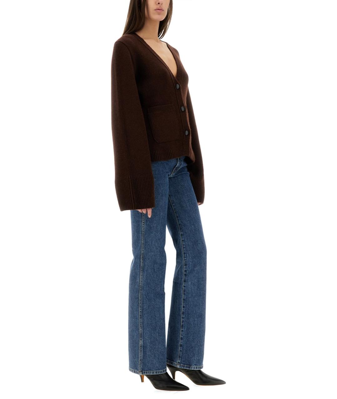 KHAITE Синие хлопковые прямые джинсы, фото 3