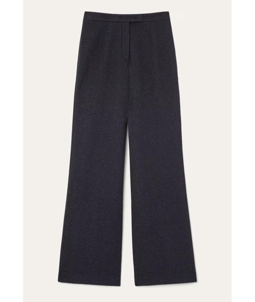 LORO PIANA Темно-синие кашемировые брюки широкие, фото 9