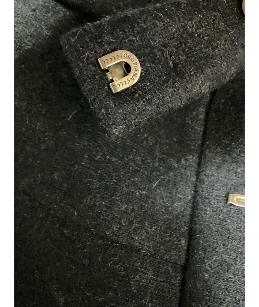 LORO PIANA Темно-синие кашемировые брюки широкие, фото 3