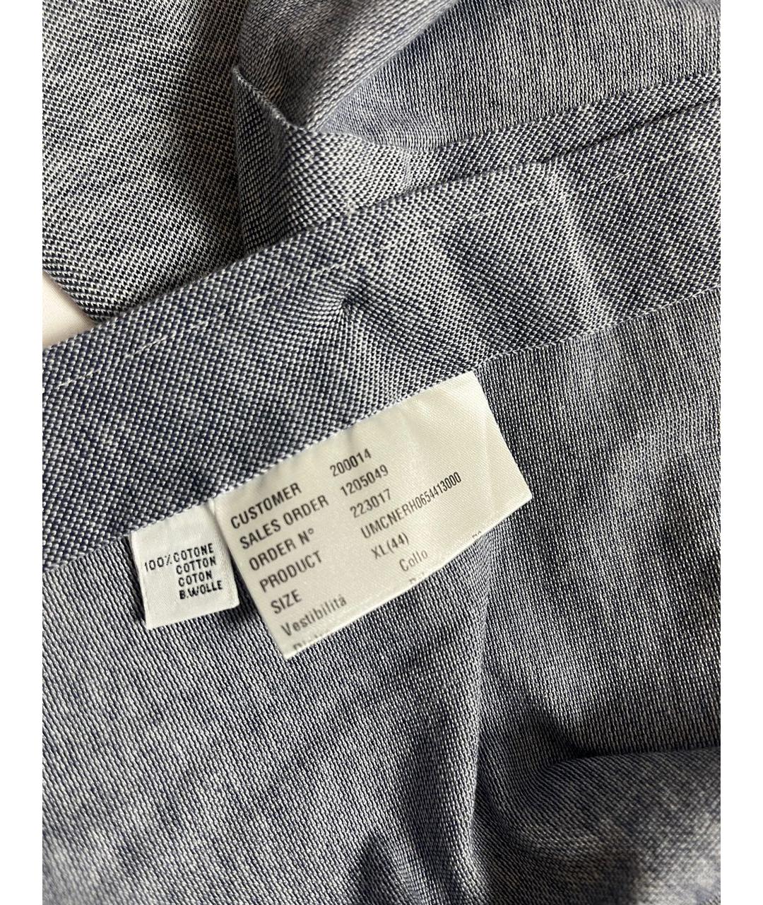 KITON Антрацитовая хлопковая кэжуал рубашка, фото 3