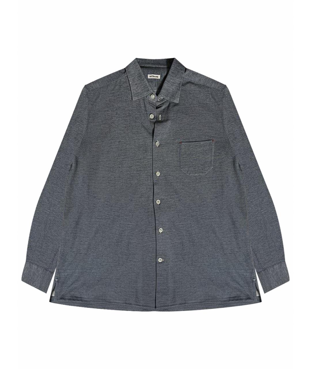 KITON Антрацитовая хлопковая кэжуал рубашка, фото 1
