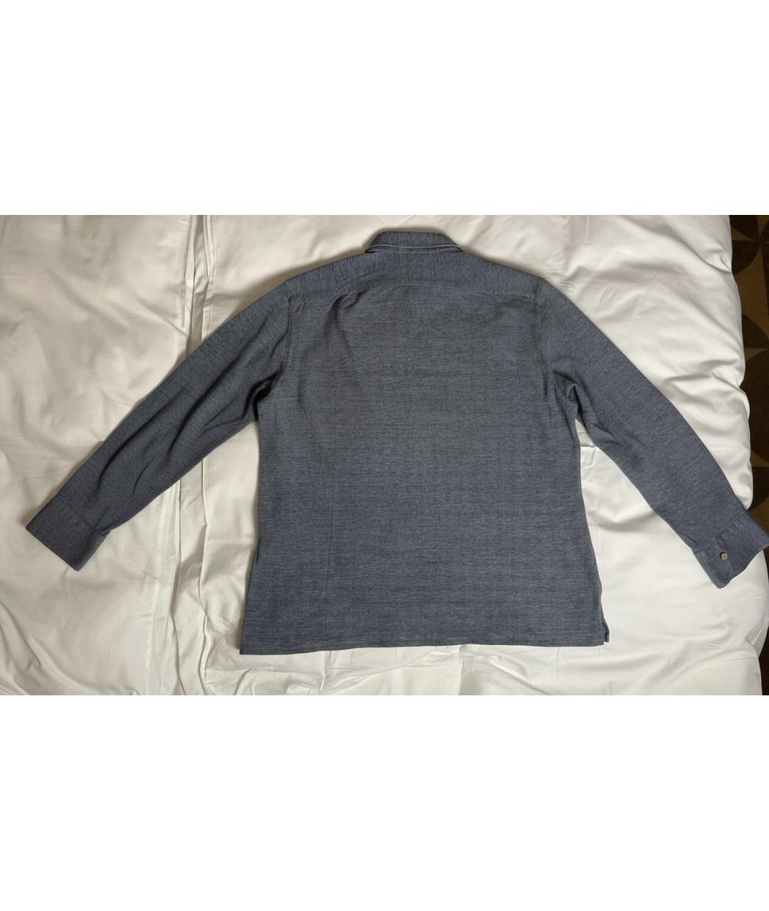 KITON Антрацитовая хлопковая кэжуал рубашка, фото 2