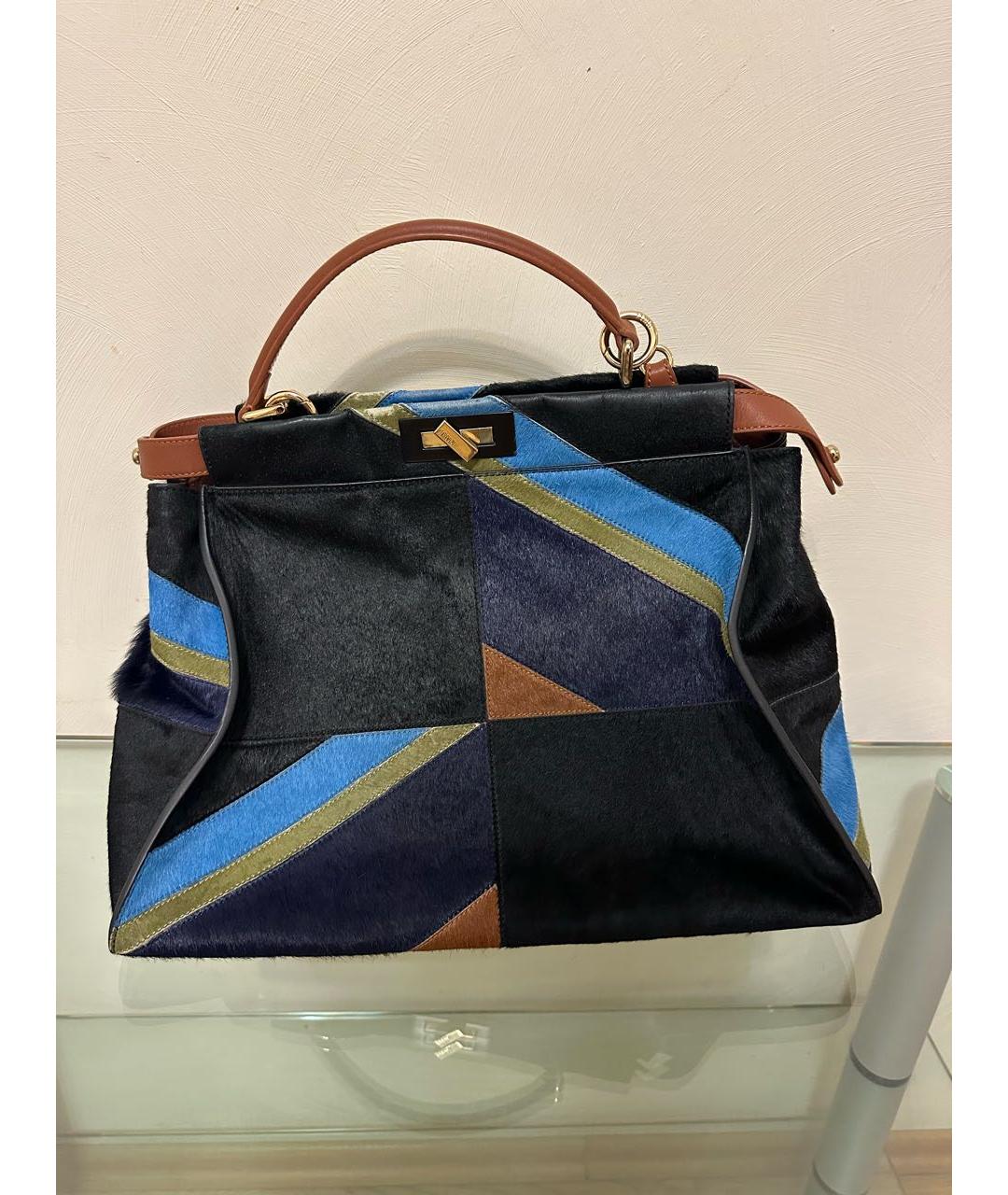 FENDI Мульти меховая сумка с короткими ручками, фото 2