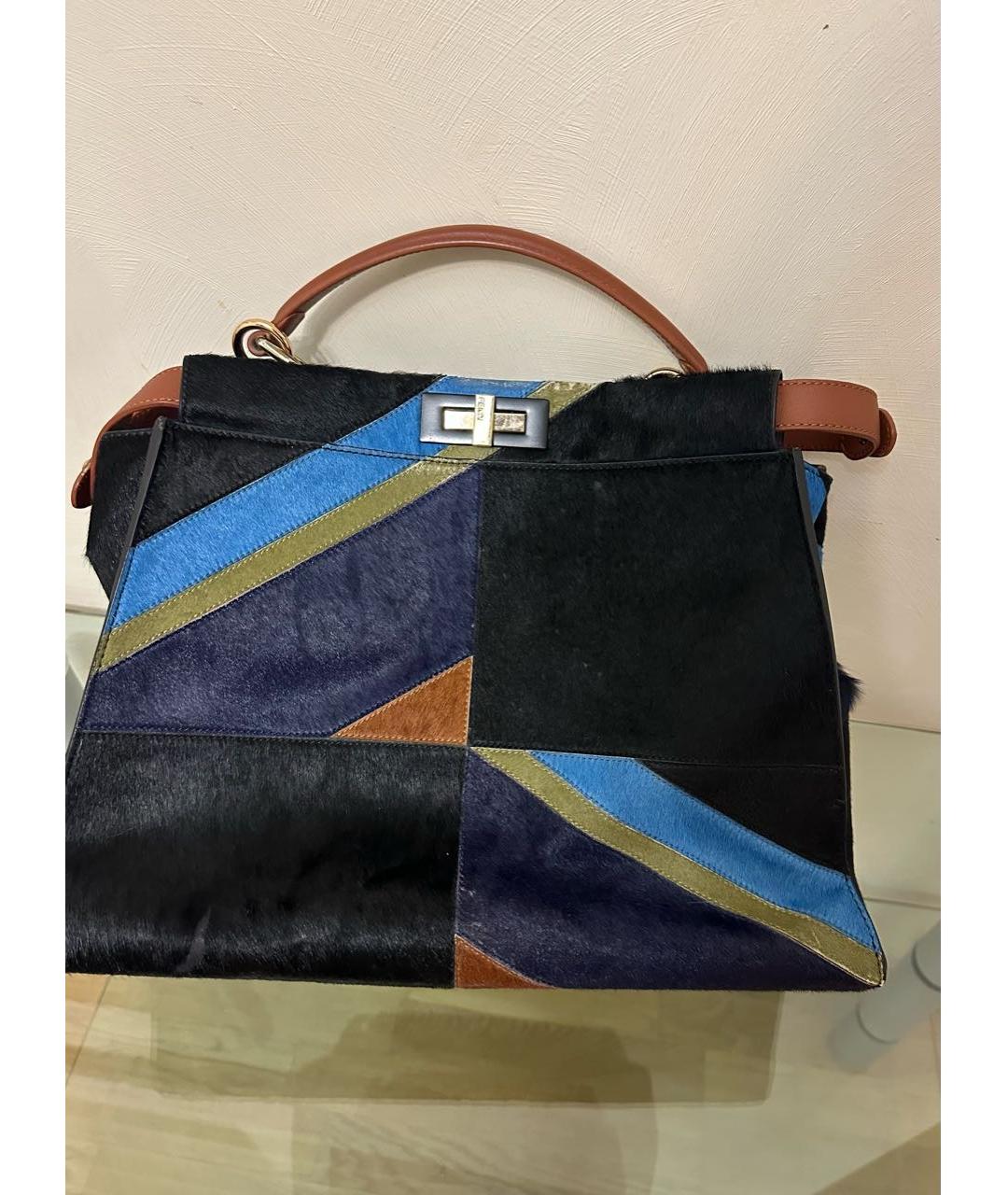 FENDI Мульти меховая сумка с короткими ручками, фото 6