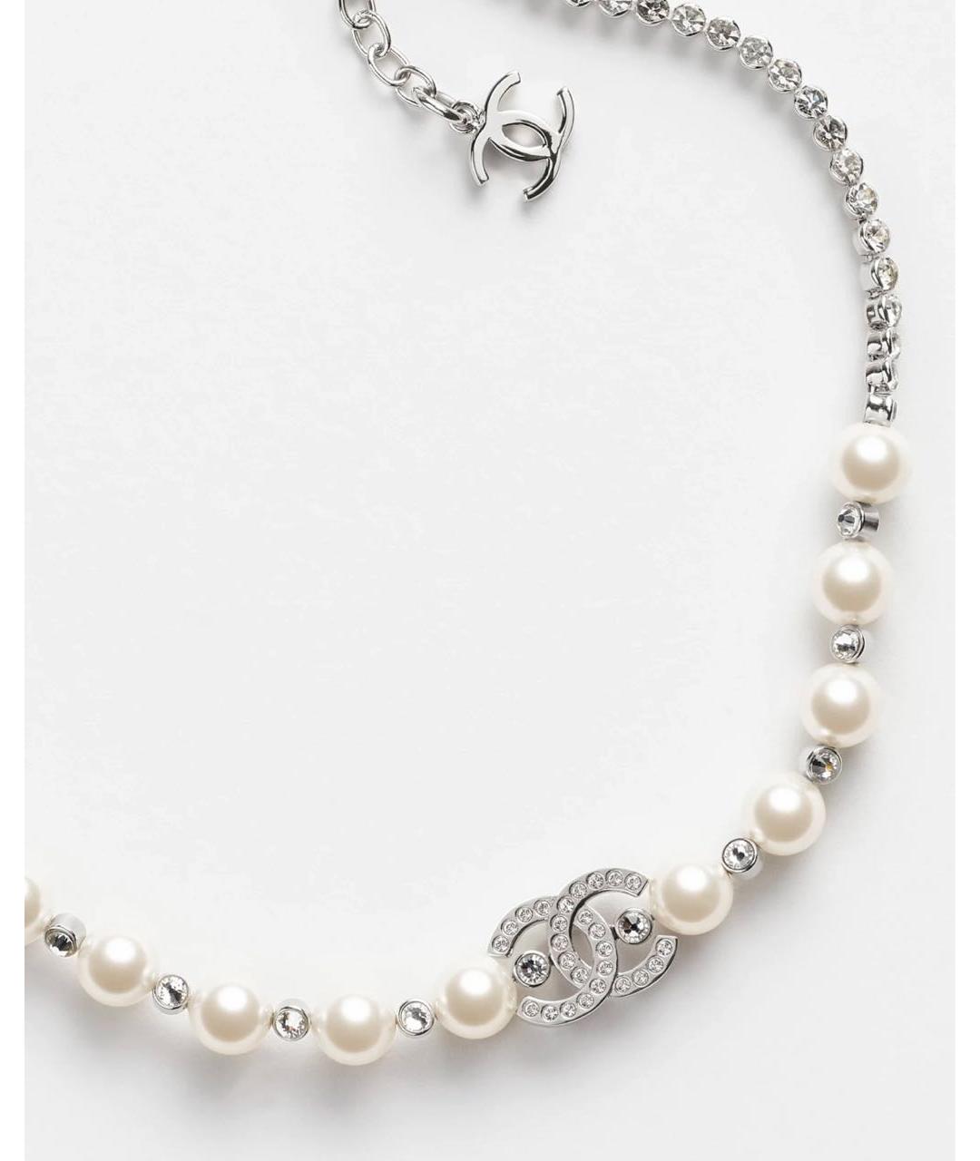 CHANEL Серебряное металлическое колье, фото 2