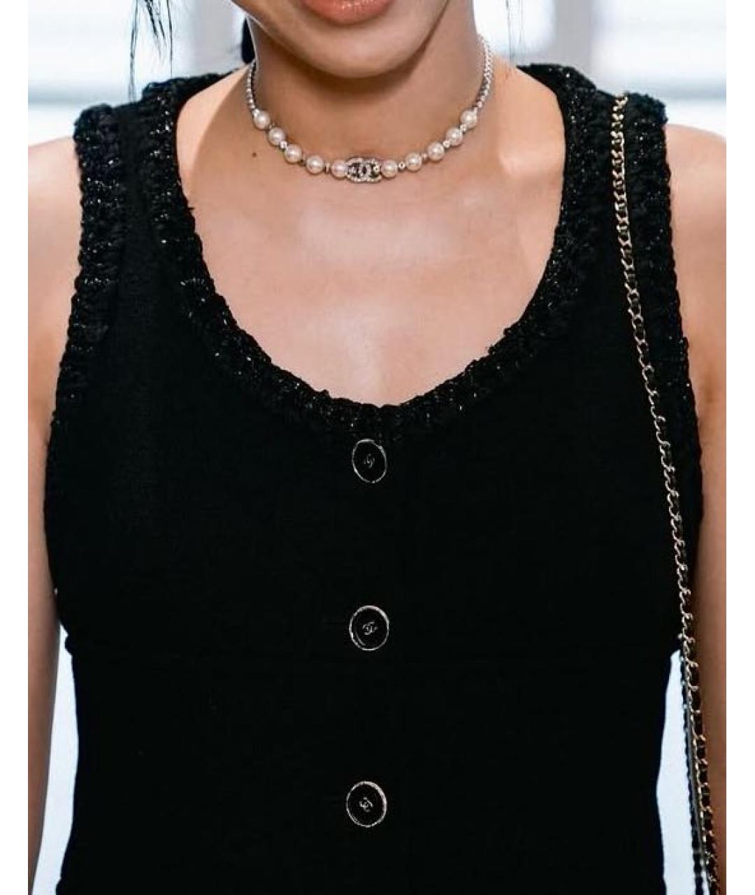 CHANEL Серебряное металлическое колье, фото 4