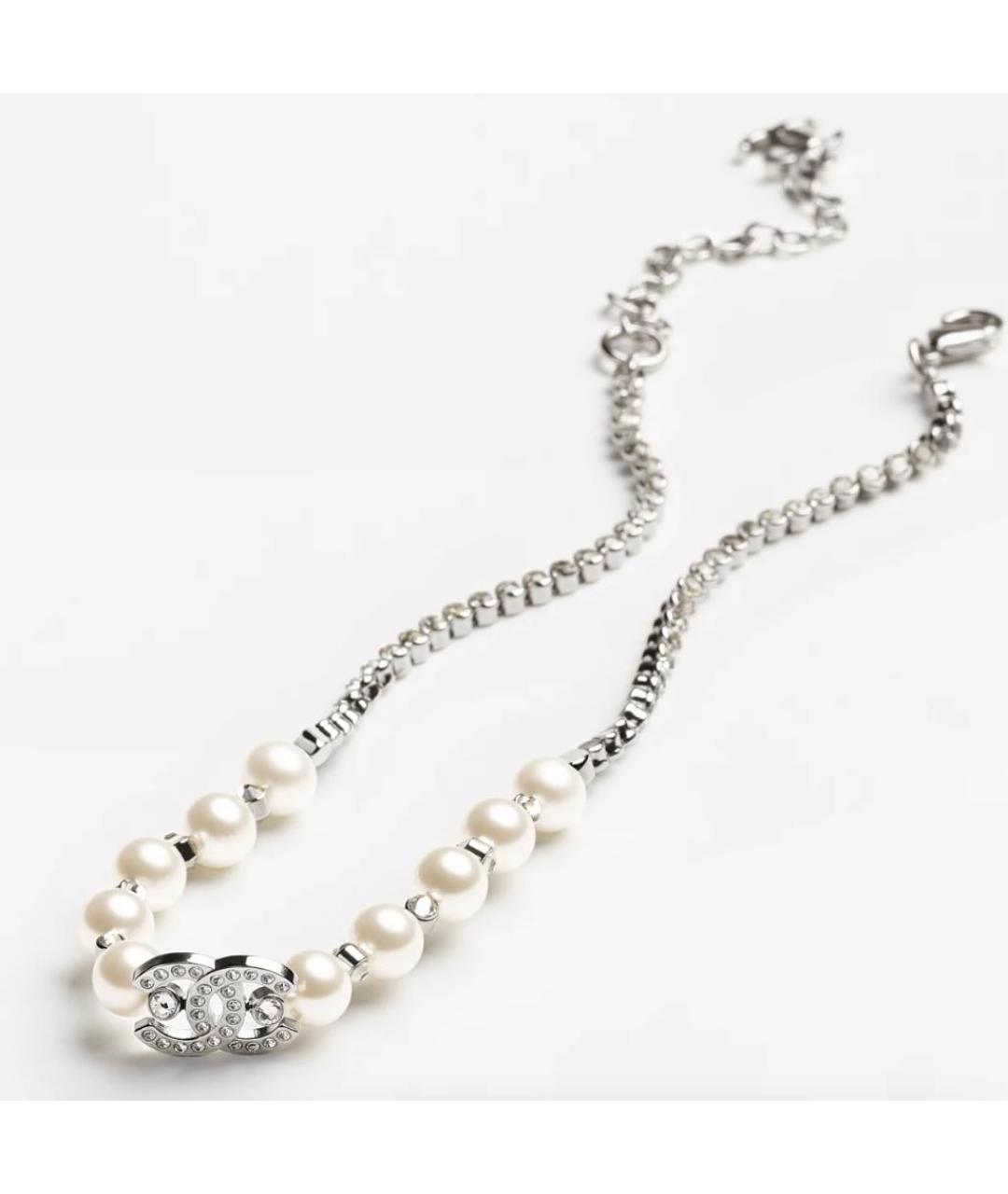 CHANEL Серебряное металлическое колье, фото 3