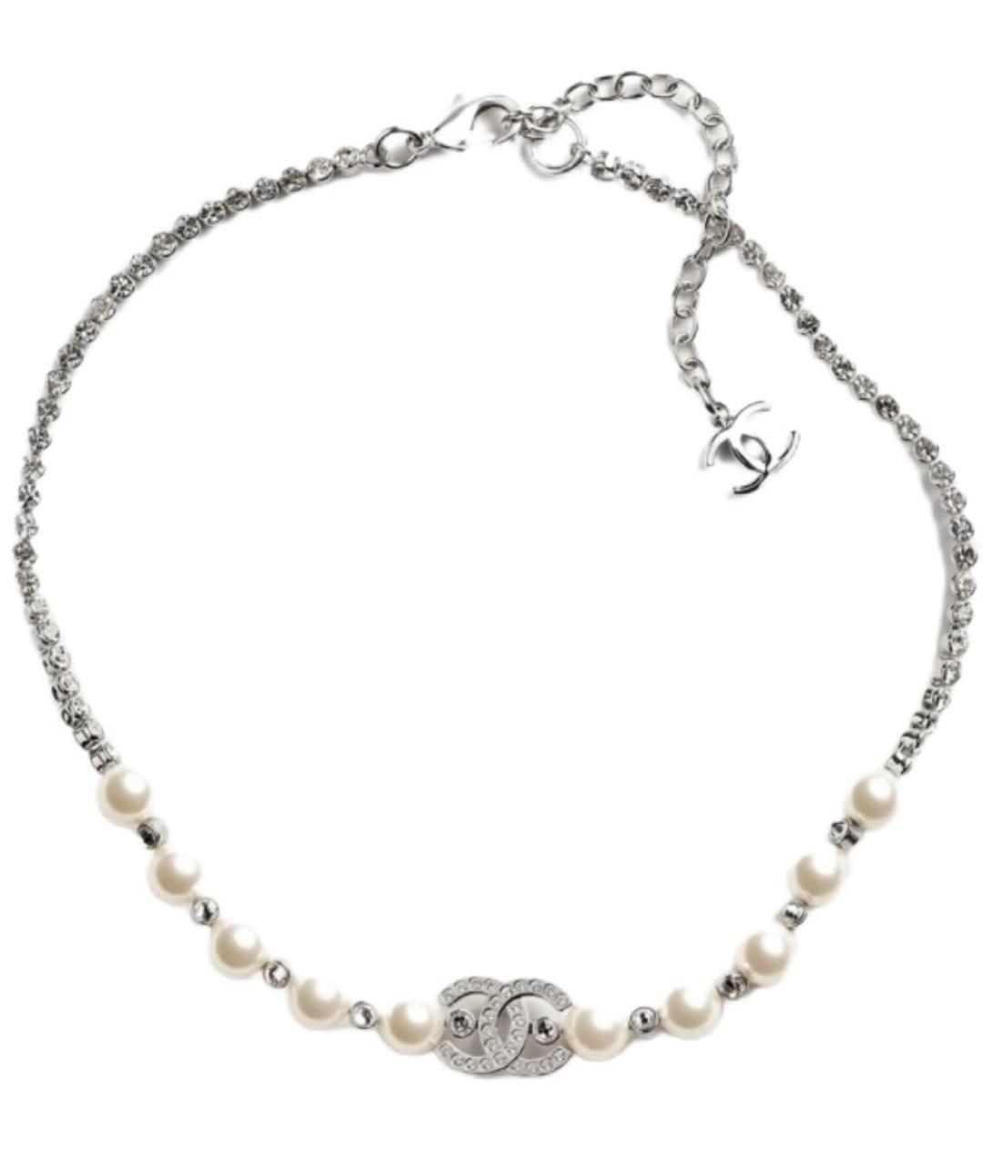 CHANEL Серебряное металлическое колье, фото 1