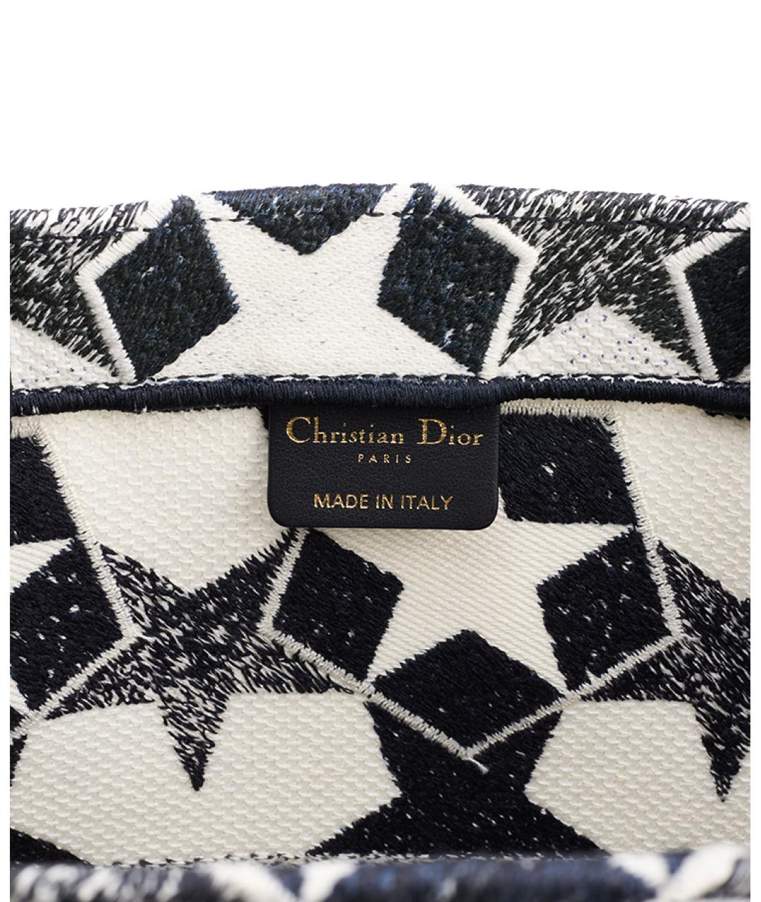 CHRISTIAN DIOR Синяя тканевая сумка тоут, фото 7