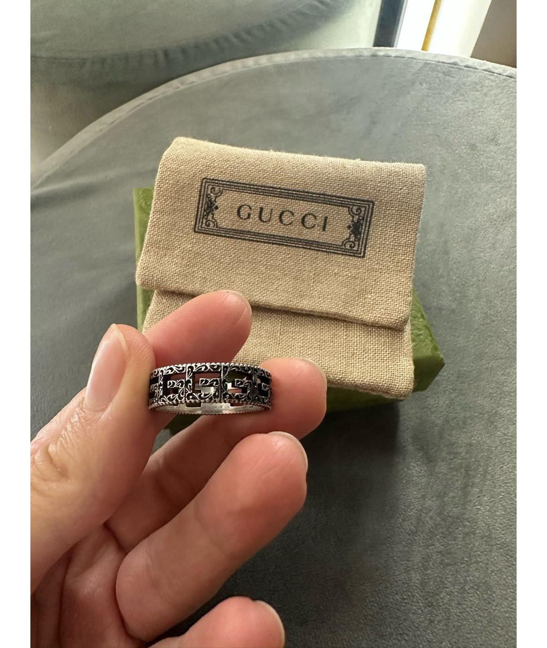 GUCCI Серебряное серебряное кольцо, фото 8