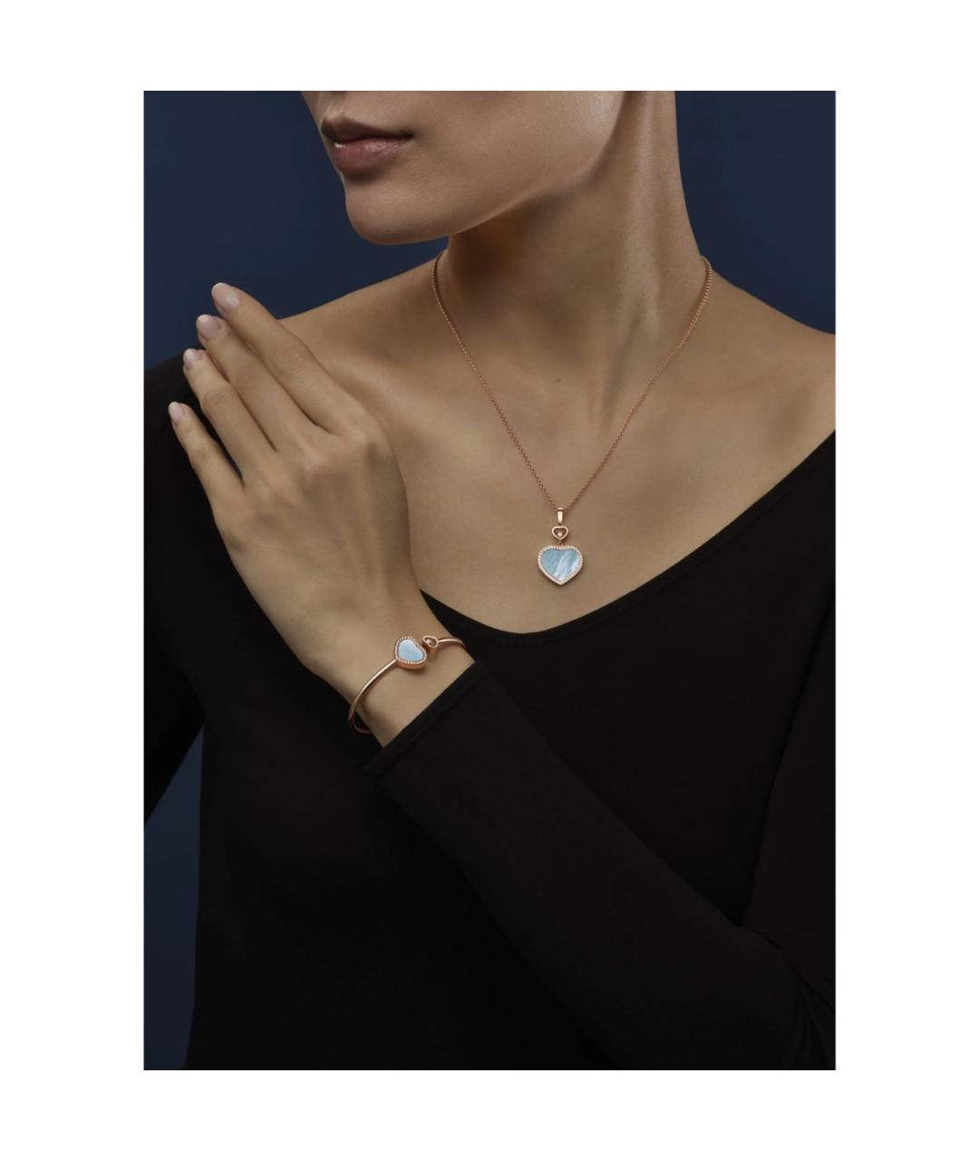CHOPARD Желтая подвеска из розового золота, фото 5