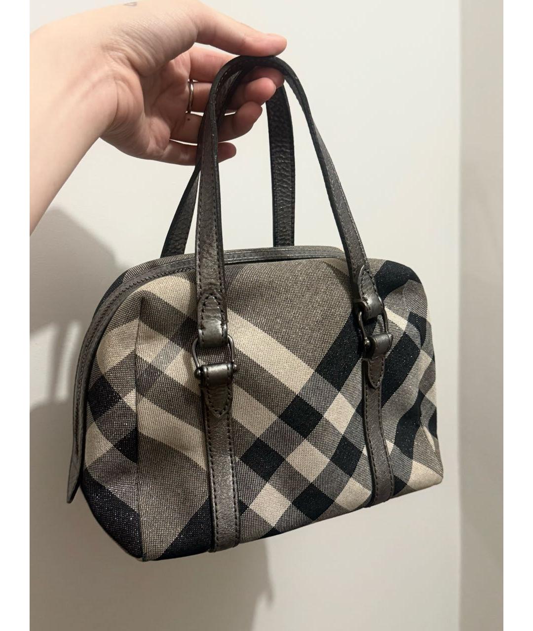 BURBERRY Антрацитовая сумка с короткими ручками, фото 2