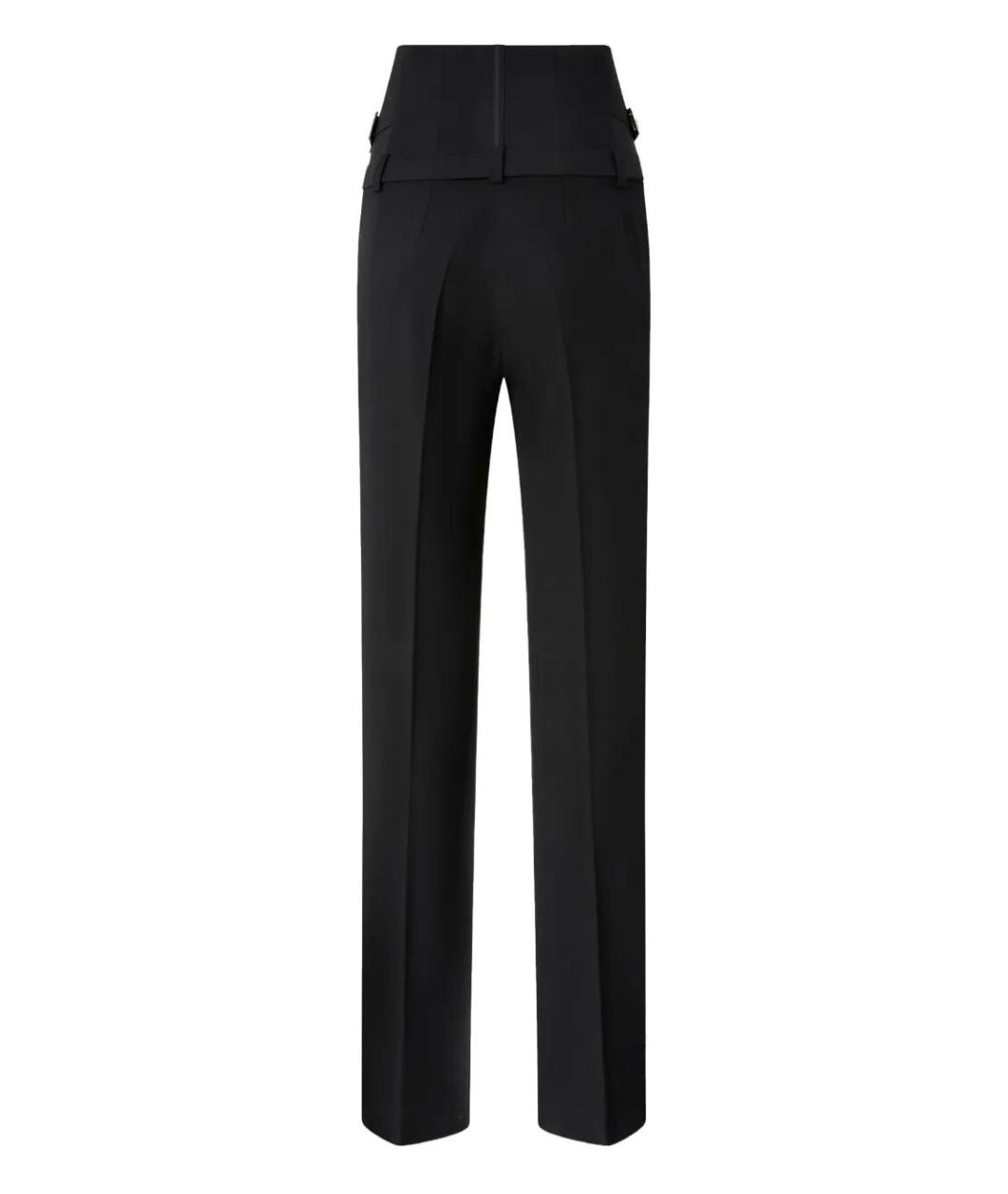 PINKO Черные полиэстеровые прямые брюки, фото 2