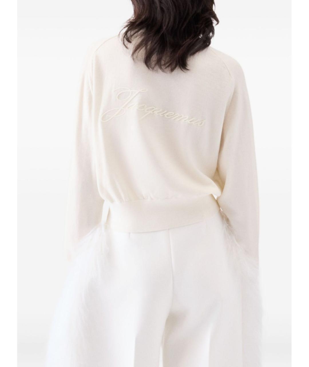 JACQUEMUS Белый шерстяной джемпер / свитер, фото 4