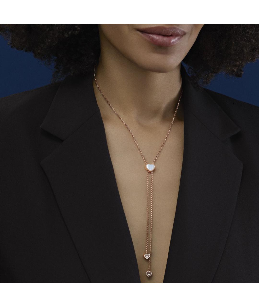 CHOPARD Желтое колье из розового золота, фото 5