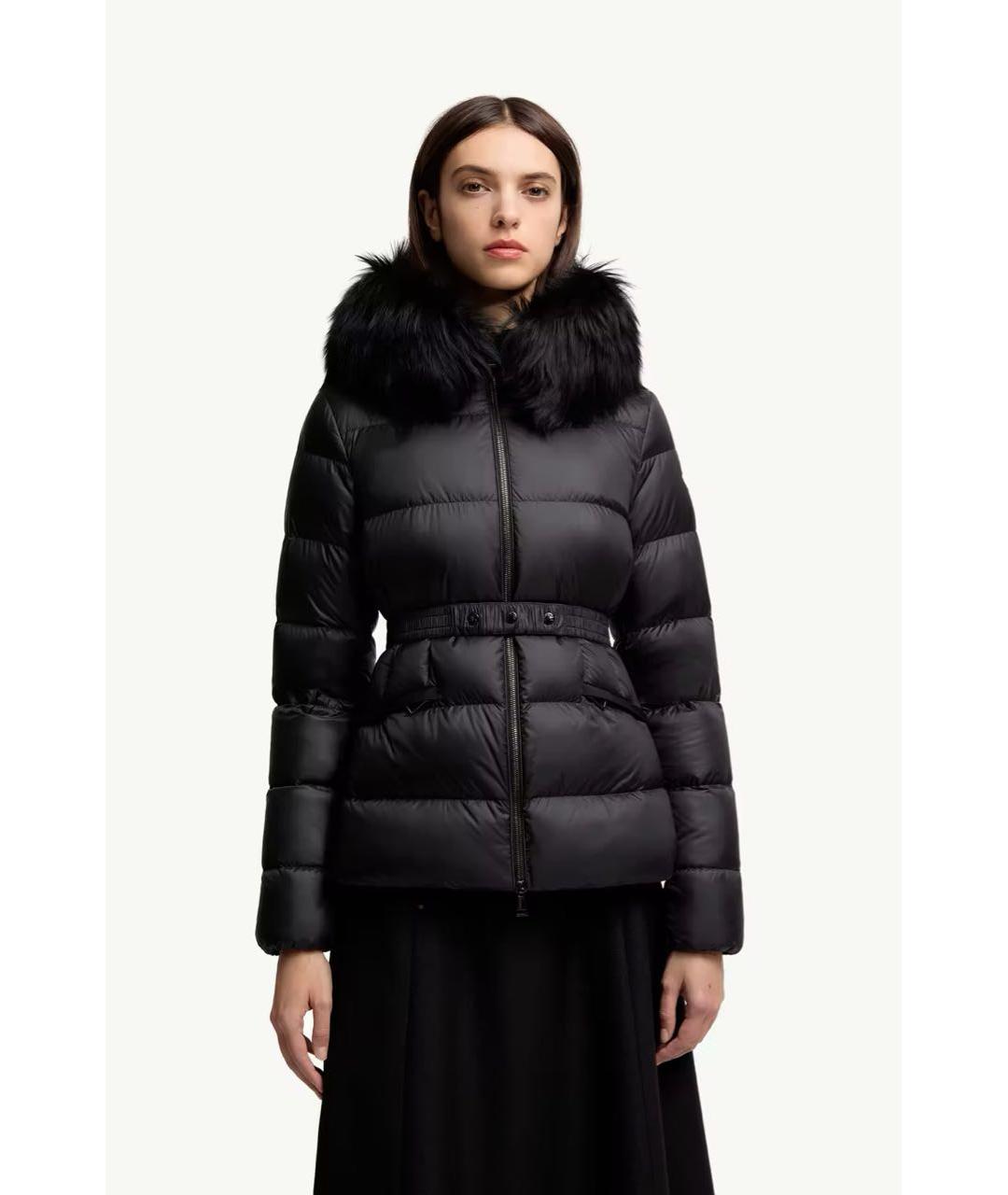 MONCLER Черный пуховик, фото 2