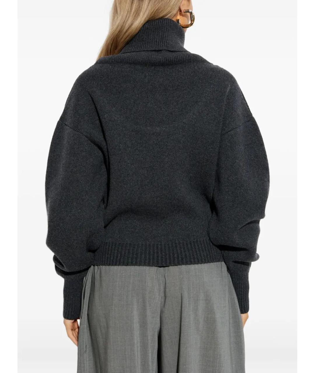 JACQUEMUS Серый шерстяной джемпер / свитер, фото 3