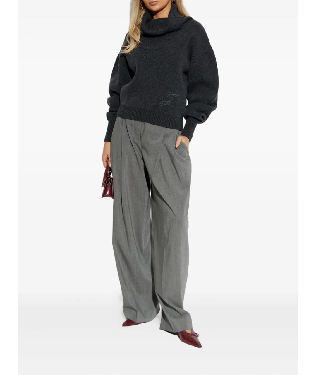 JACQUEMUS Серый шерстяной джемпер / свитер, фото 5