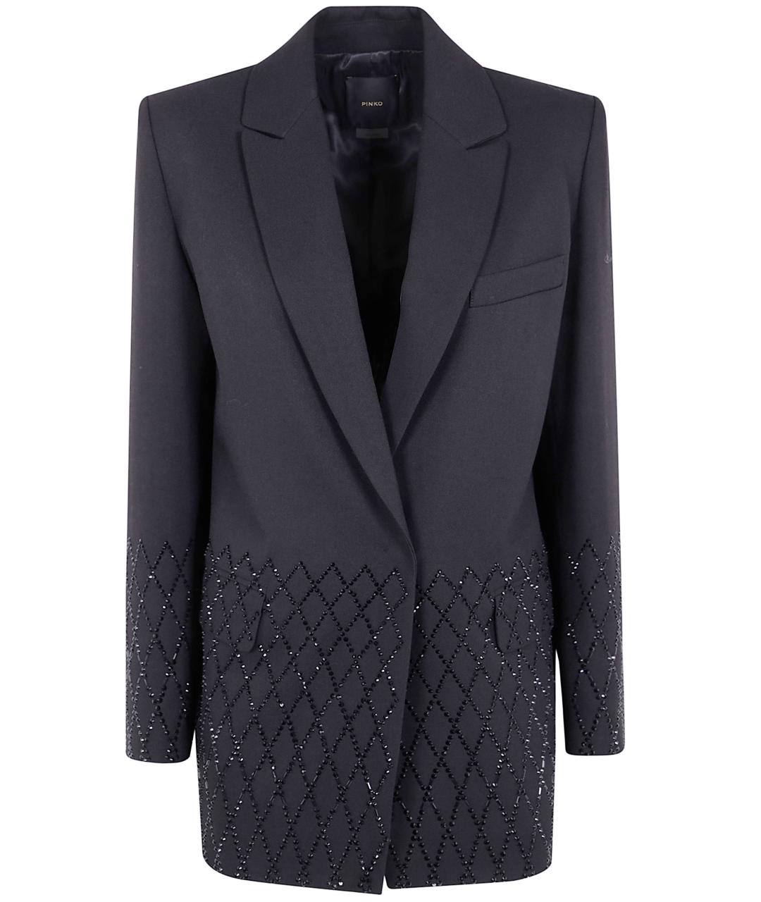 PINKO Черный полиэстеровый жакет/пиджак, фото 3