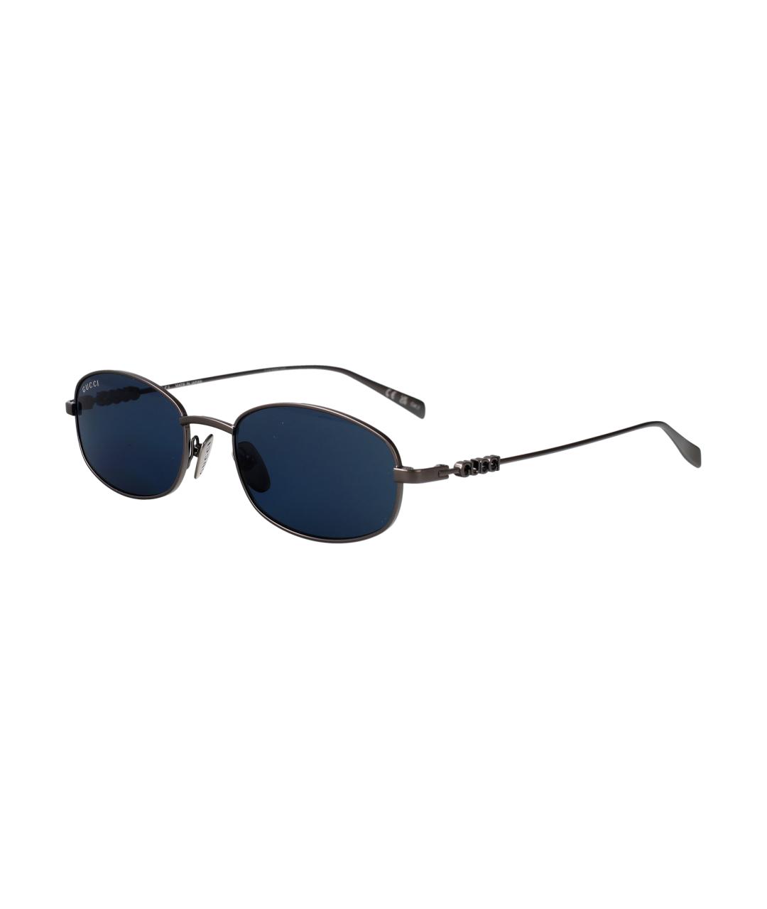 GUCCI Синие металлические солнцезащитные очки, фото 2