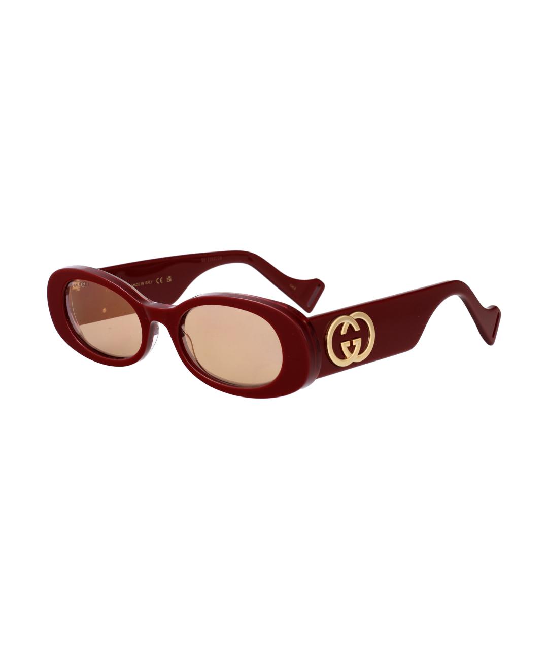 GUCCI Бордовые солнцезащитные очки, фото 2