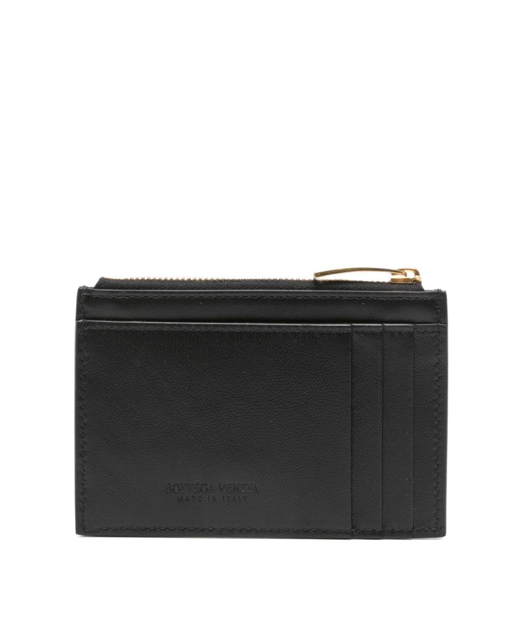 BOTTEGA VENETA Черный кожаный кардхолдер, фото 3