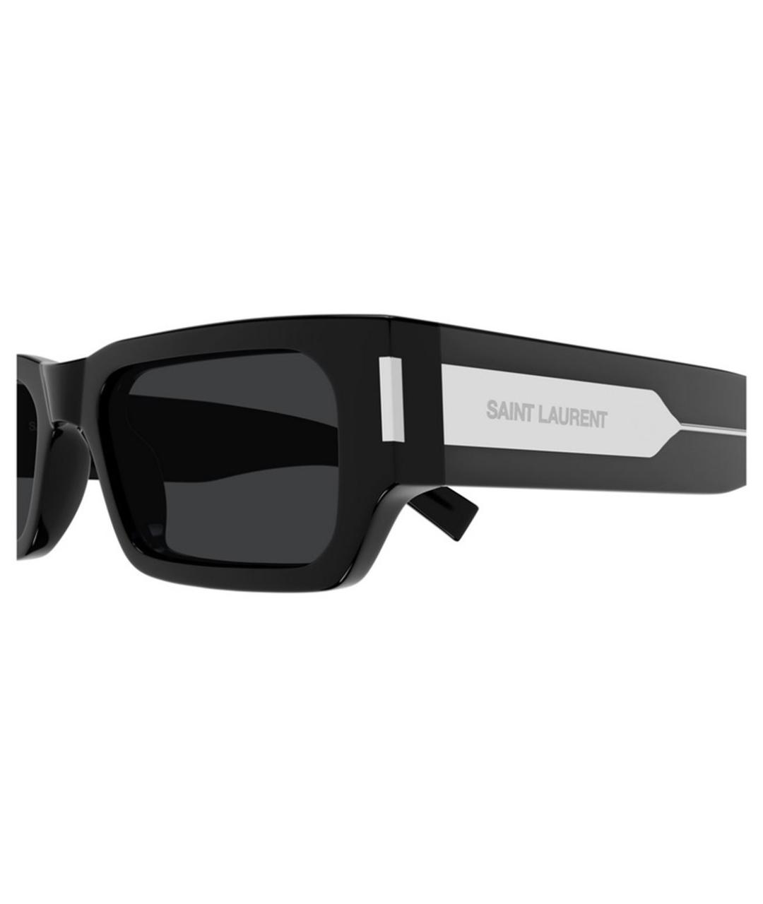SAINT LAURENT Черные пластиковые солнцезащитные очки, фото 3
