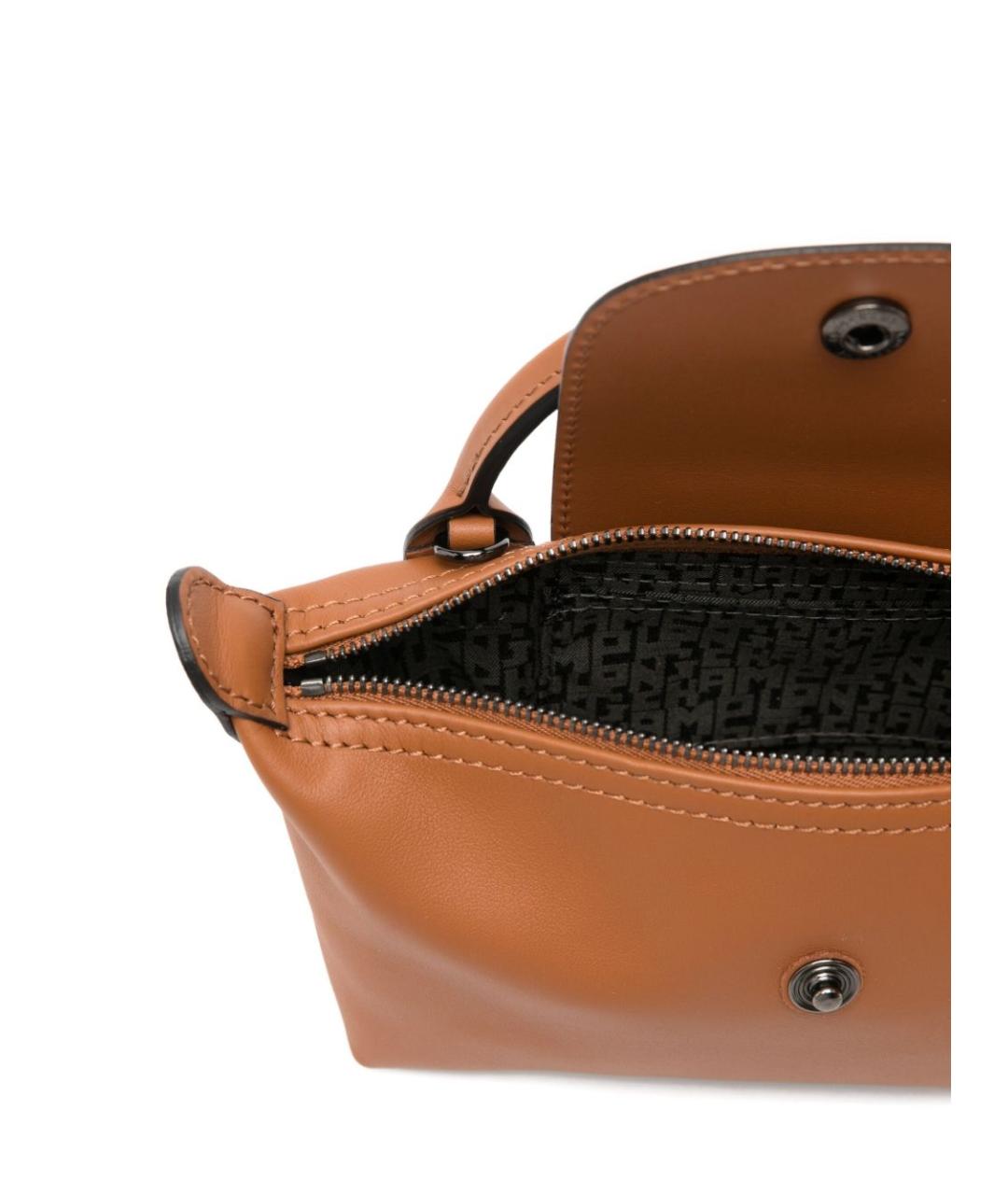 LONGCHAMP Бежевая кожаная сумка тоут, фото 4