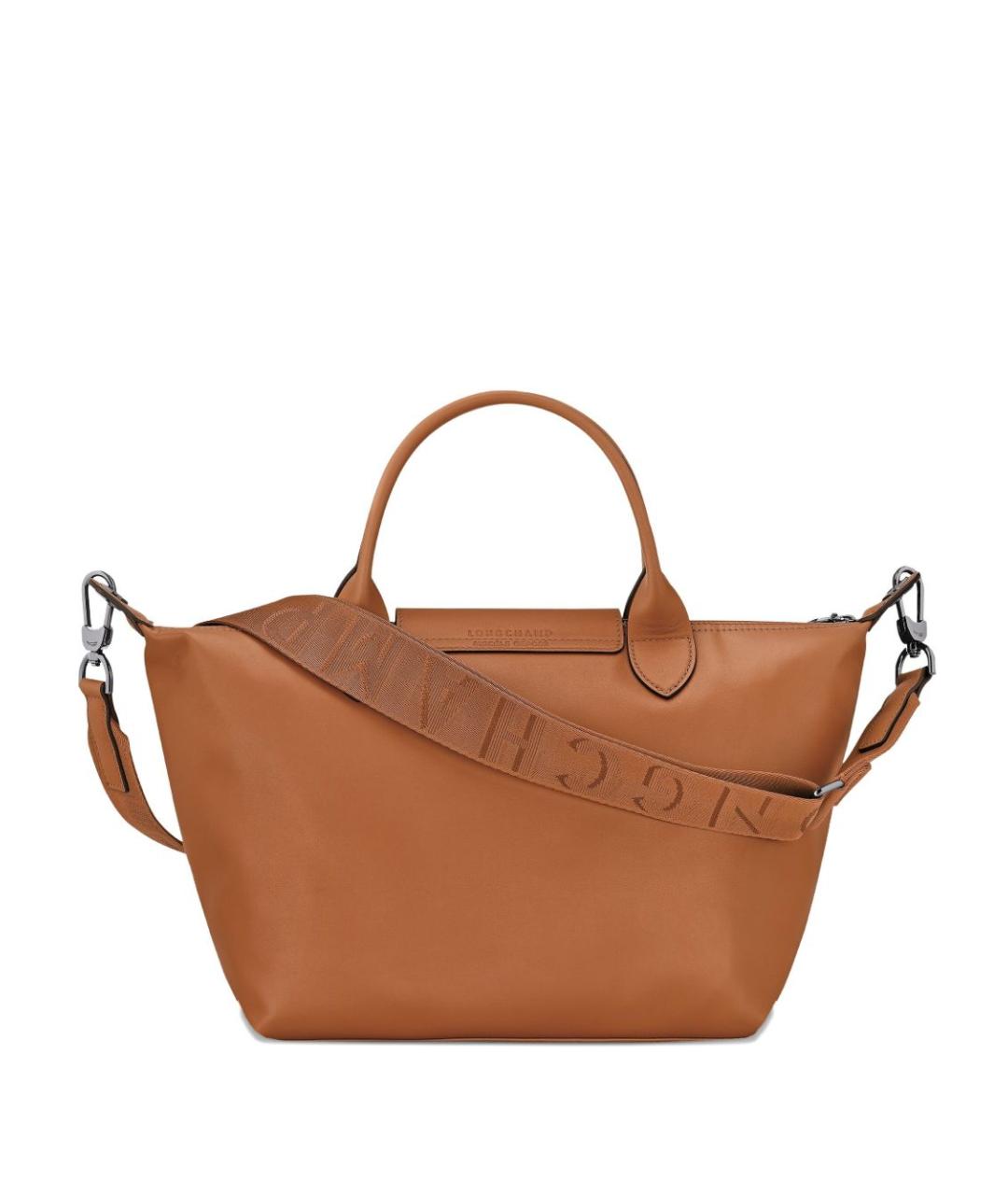 LONGCHAMP Коричневая кожаная сумка тоут, фото 1