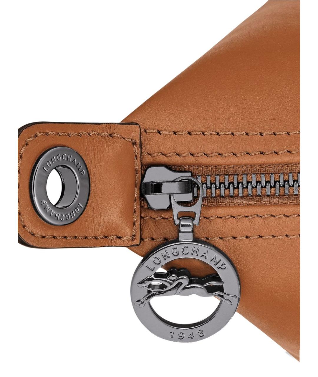 LONGCHAMP Коричневая кожаная сумка тоут, фото 4