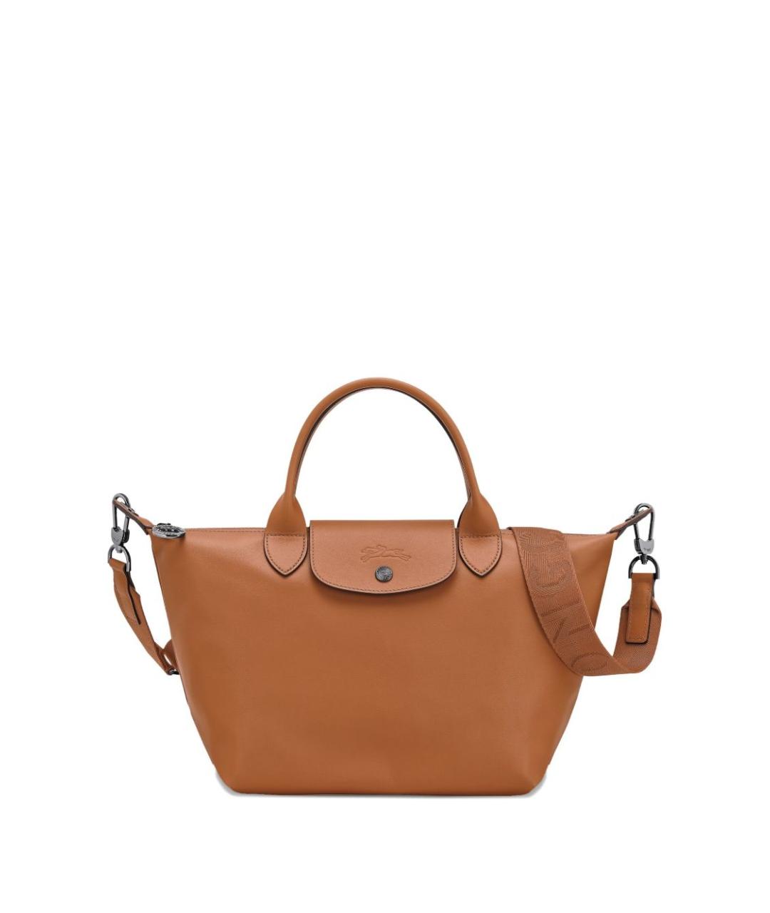 LONGCHAMP Коричневая кожаная сумка тоут, фото 2